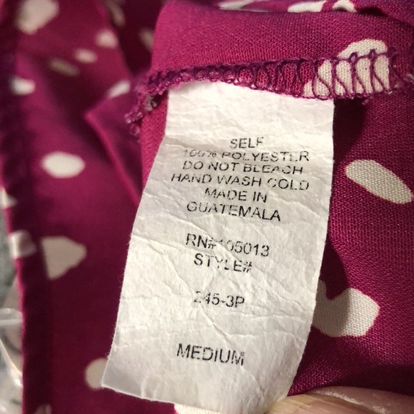 Andree by Unit Women’s polka dot flare sleeve oversized pullover blouse top Sz M - Picture 8 of 8